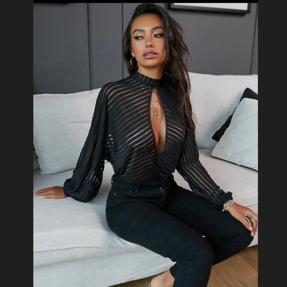 Never worn sexy black blouse